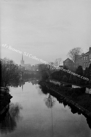 LOOKING DOWN RIVER ERNE FROM E.BRIDGE